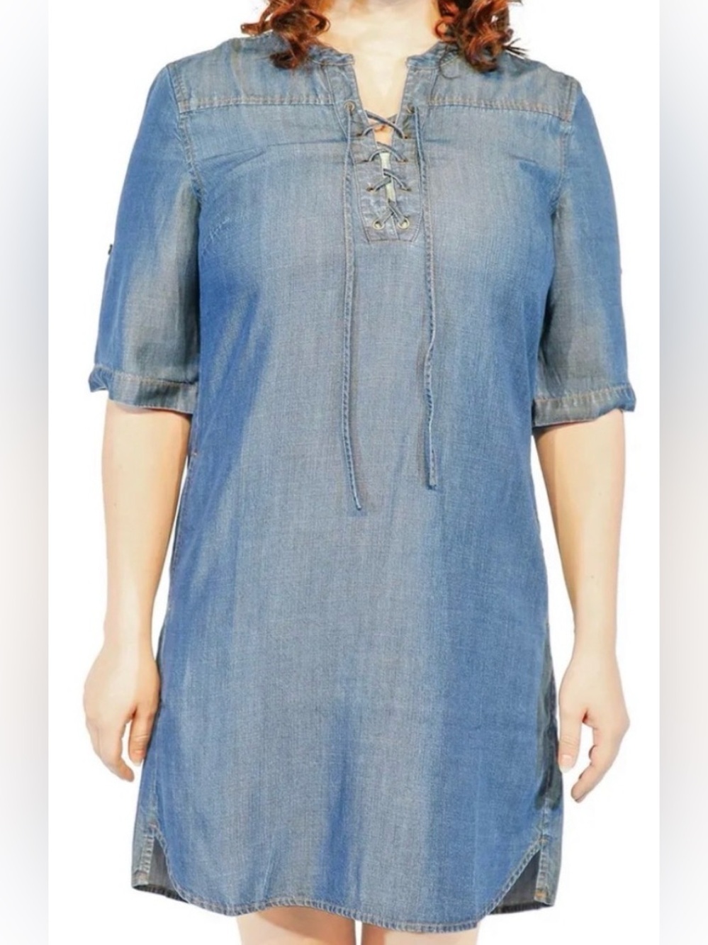 Philosophy Denim Dress, Sz Lg